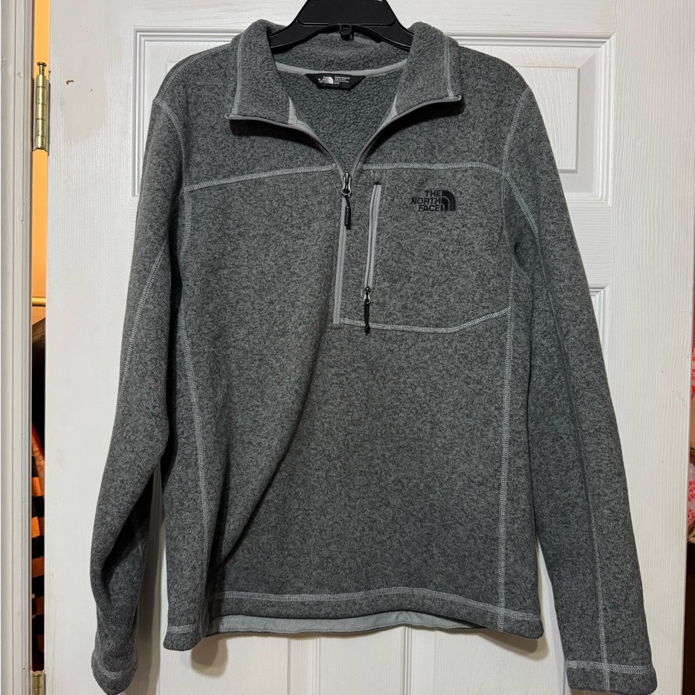 The North Face Men's Zip-Up Gray Sweater